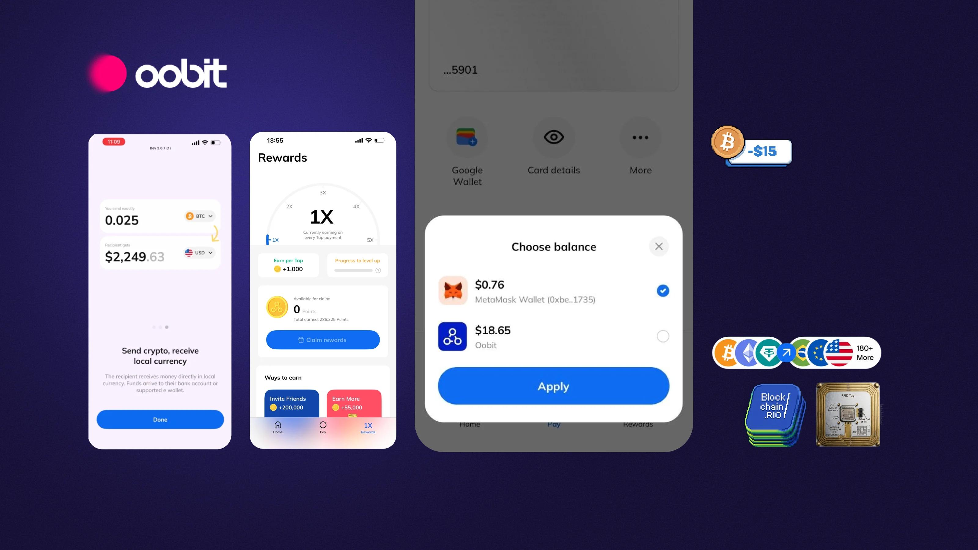 A mobile app that pays crypto at any Visa terminal
